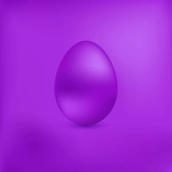 Fioletowe jajko z kurczaka na fioletowym metalicznym tle. — Wektor stockowy