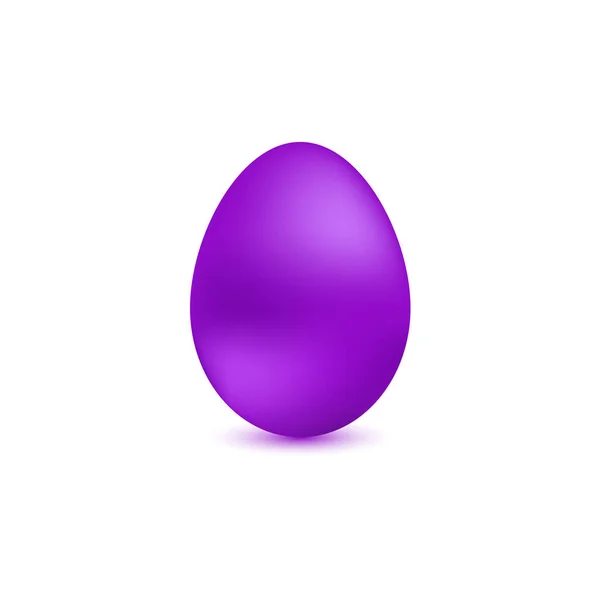 Barwione fioletowe jajko na białym tle. — Wektor stockowy