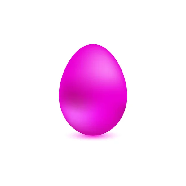 흰색 고립 된 배경에 컬러 핑크 치킨 계란. — 스톡 벡터