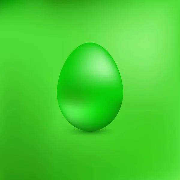 녹색 금속 배경에 녹색 닭 계란. — 스톡 벡터