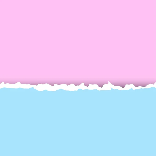 Παστέλ μπλε και ροζ υφή σχισμένο χαρτί. — Διανυσματικό Αρχείο