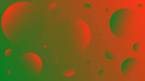 Fondo abstracto brillante de bolas verdes y naranjas . — Vector de stock