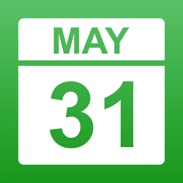 31 de mayo. Día en el calendario . — Archivo Imágenes Vectoriales