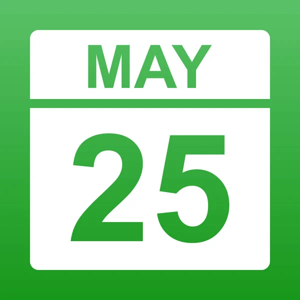 25 мая. День в календаре . — стоковый вектор