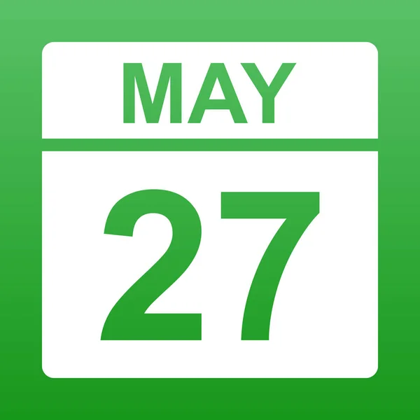 27. května v kalendáři. — Stockový vektor