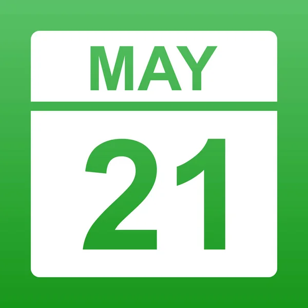 Május 21-én. a naptár nap. — Stock Vector