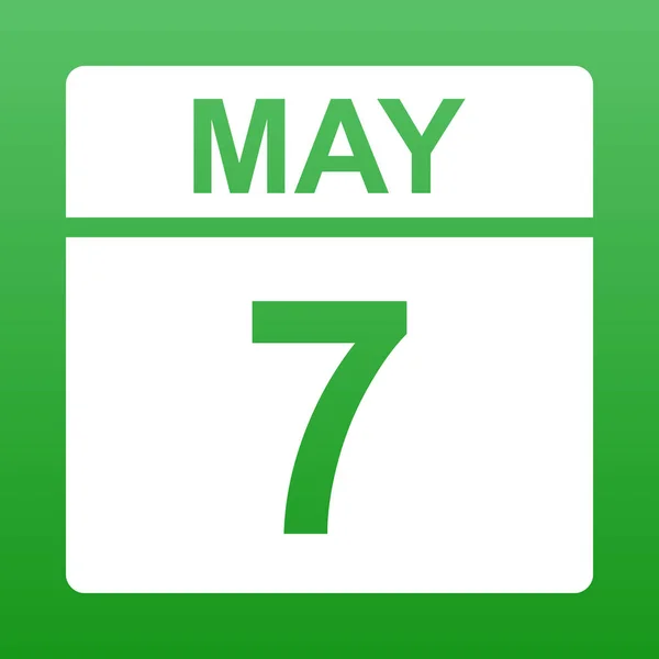 Május 7-én. a naptár nap. — Stock Vector
