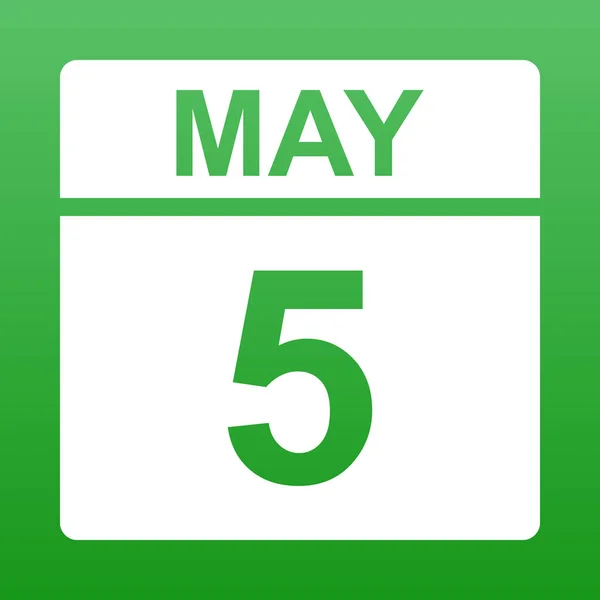 5 maggio. Giorno sul calendario . — Vettoriale Stock