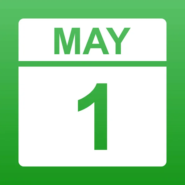 1 мая. День в календаре . — стоковый вектор