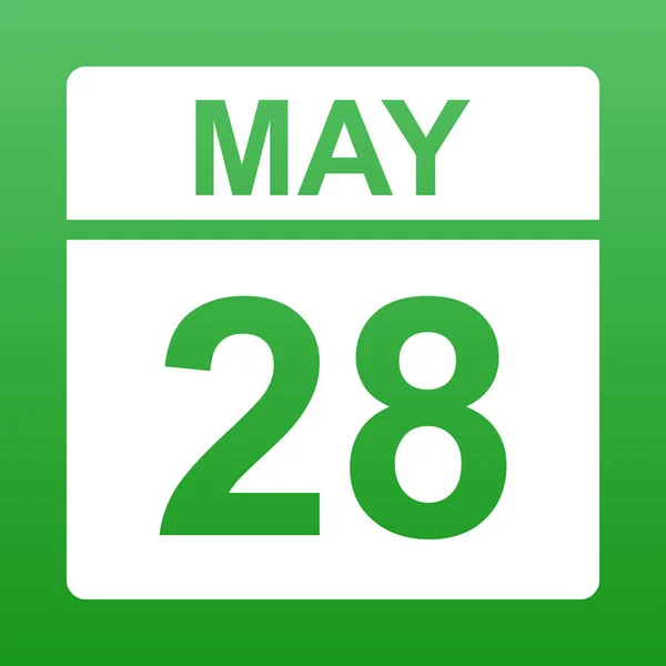 28. května. den v kalendáři. — Stockový vektor