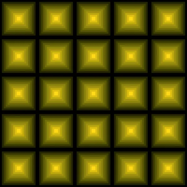 Colored green-yellow pyramid of shapes. Disco background. Seamless pattern. Background of colored squares.
