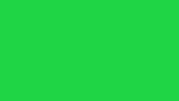 绿屏上封闭鸟笼的动画 简单的平面风格 绿色背景上的笼子 — 图库视频影像