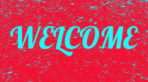 Inscription bienvenue sur fond grunge rouge. Illustration de Bannière .Vector . — Image vectorielle