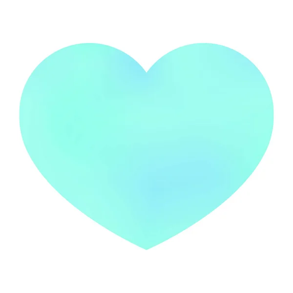 Coeur pastel vert sur fond blanc isolé. Illustration vectorielle . — Image vectorielle