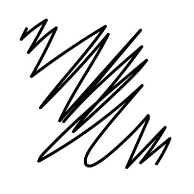 Siyah marker ile elle çizilmiş çizgiler. Beyaz arka planda izole dekoratif çizgiler. Tasarım öğesi. Illüstrasyon.