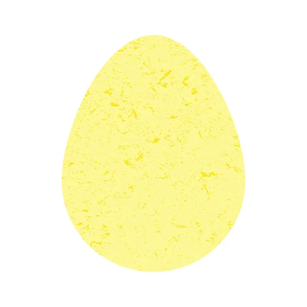 Œuf jaune aux couleurs pastel dans un style grunge. L'œuf est décoré de pierres. Œuf décoratif en forme de pierre. Illustration . — Photo