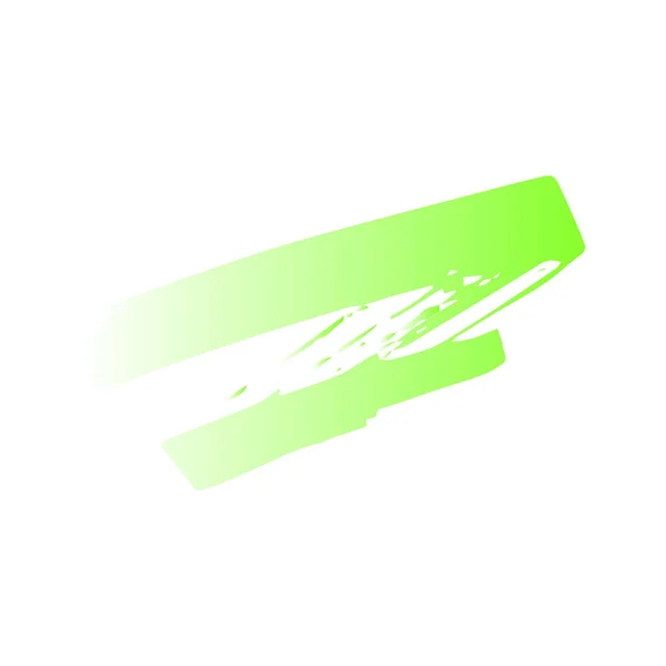 Grüne Hand zeichnen Pinselstrich. dekorativer farbiger Rahmen. Grunge-Banner. Illustration. — Stockfoto
