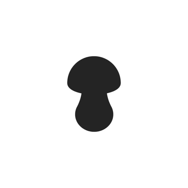 Fungo nero. Silhouette di un fungo. Icona vettoriale isolata in stile piatto. Illustrazione vettoriale . — Vettoriale Stock