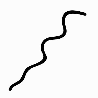 Siyah marker ile elle çizilmiş çizgiler. Beyaz arka planda izole dekoratif çizgiler. Tasarım öğesi. Illüstrasyon.