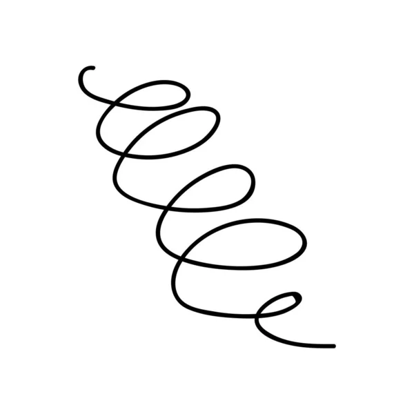 Hand drawn lines with black marker. Decorative lines isolated on white background. Element for design. Illustration.