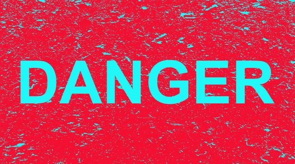 Inscription  danger on a red grunge background. Illustration. — Stock Photo, Image