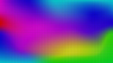 Dairelerızgarası olan bulanık noktaların parlak renk arka planı. Tasarım için illüstrasyon. Retro dalga stili.