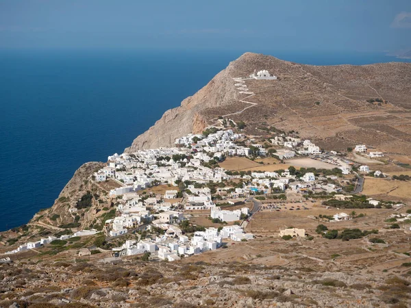 Traditionell Grekisk Chora Folegandros Grekland — Stockfoto