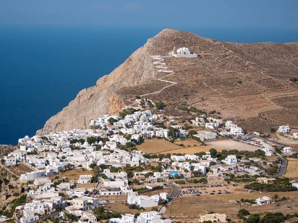 Traditionell Grekisk Chora Folegandros Grekland — Stockfoto