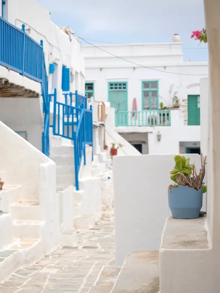 Straße Des Traditionellen Griechischen Dorfes Chora Auf Der Insel Folegandros — Stockfoto