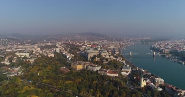 Kruhové panorama Budapešť, Maďarsko — Stock video