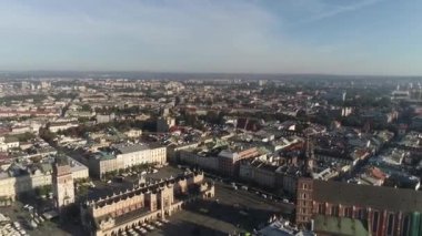 sabah panorama merkezi Krakow, Polonya