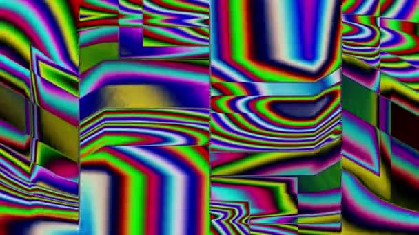 Los Bloques Verticales Con Colores Constante Movimiento Mezcla Líquido Mueven — Vídeo de stock