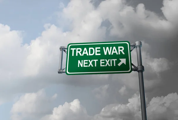 Handelskrieg Und Amerikanische Zölle Oder Wirtschaftskrise Aufgrund Des Globalen Branchenstreits — Stockfoto