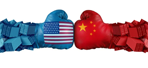 Çin Abd Veya Abd Ticaret Amerikan Tarifeler Ekonomik Bir Alma — Stok fotoğraf