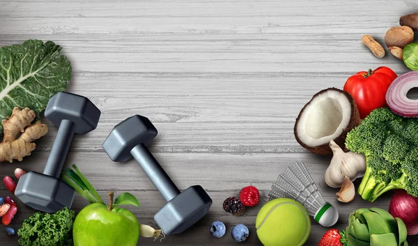 Lifestyle Hintergrund Und Gesundes Aktives Fitness Leben Mit Bewegung Und — Stockfoto