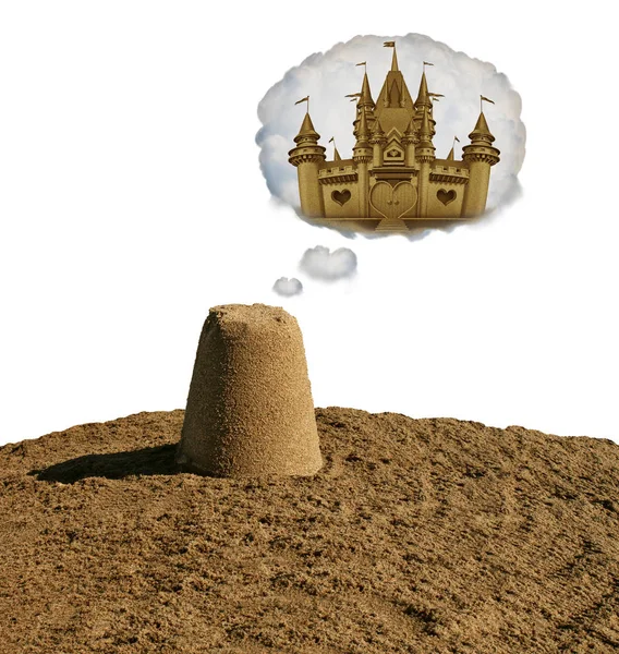 Dream Big Concept Motivational Idea Business Development Small Sand Pile — Stock Photo, Image