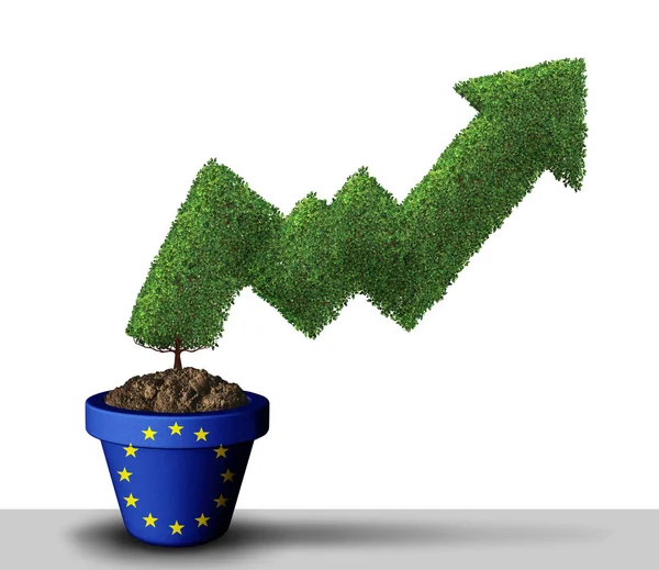 European Stocks Rise Europe Economic Prosperity Global Rally Symbol Growth — Stock Photo, Image