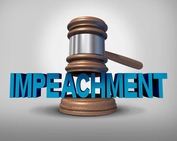 Impeachment Law Concept Legal Impeach Metaphopr Political Injustice Society Judge — Stock Photo, Image