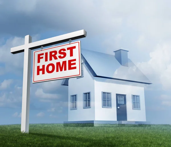 Erstes Eigenheimkonzept Des Kaufs Eines Einfamilienhauses Als Immobilieninvestitionskonzept Für Den — Stockfoto