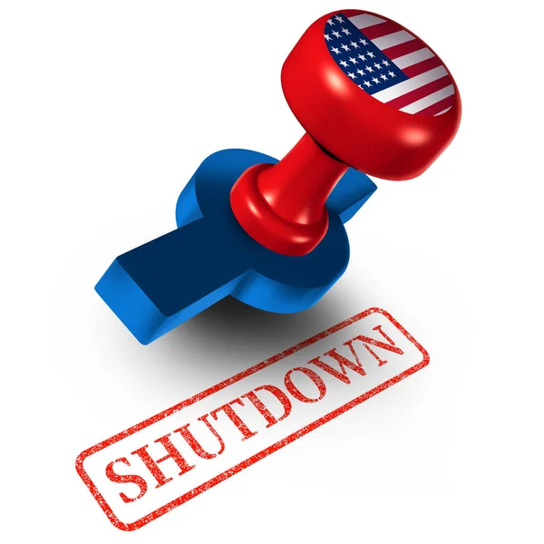 Government Shutdown Usa Und Vereinigte Staaten Geschlossen Oder Auf Bundesebene — Stockfoto