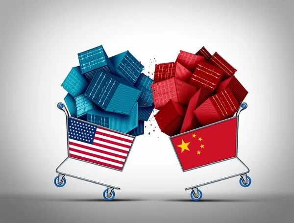 China Lucha Comercial Americana Desafío Económico Los Concepto Conflicto Las —  Fotos de Stock