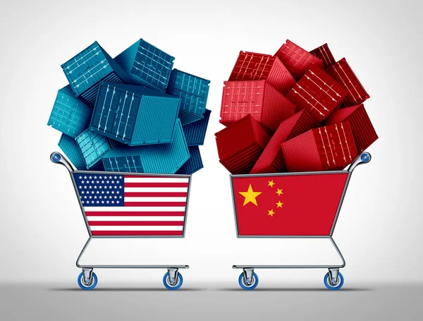 China United States Trade Negotiations Business Concept Chinese Usa Fight — Stock Photo, Image