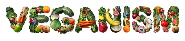 Veganism Vegan Concept Vegetarian Lifestyle Icon Group Fruit Vegetables Nuts — Stock Photo, Image