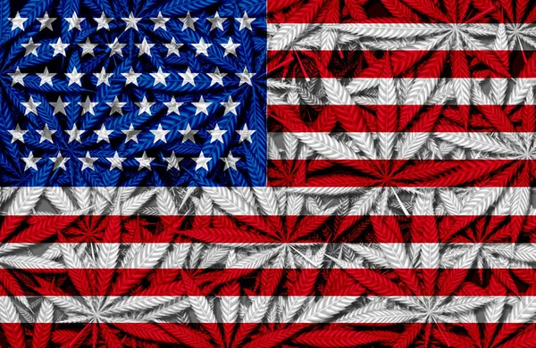 Concepto Cannabis Los Estados Unidos Ley Marihuana Los Estados Unidos — Foto de Stock