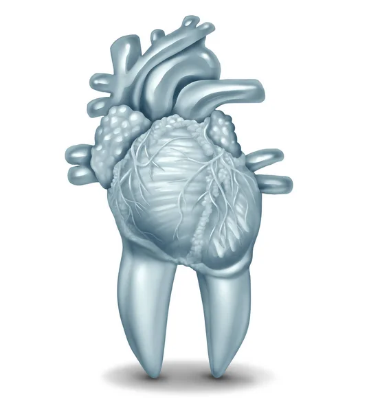 Концепція Гігієни Захворювань Ротової Порожнини Серця Викликана Зубним Нальотом Захворюванням — стокове фото