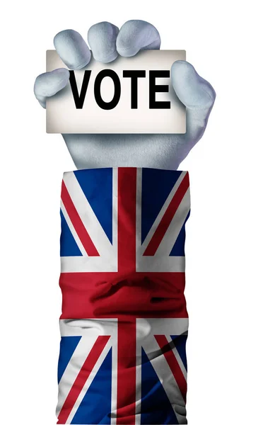 Hand van de Britse verkiezingen — Stockfoto