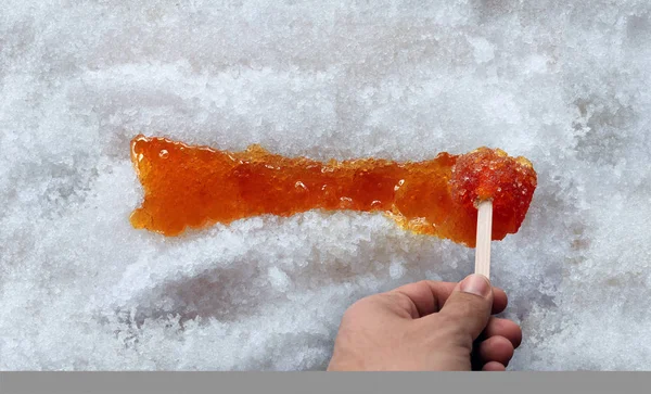 Maple Taffy — Stock Photo, Image