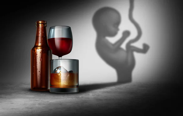 Álcool e gravidez — Fotografia de Stock