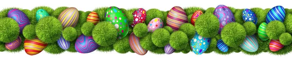 Easter Decoration Horizontal Border — Stock Photo, Image