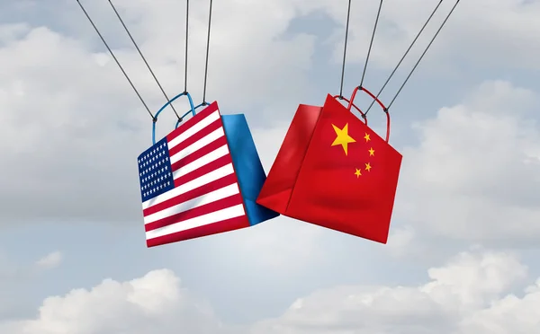 Handelskrieg China vereinigte Staaten — Stockfoto